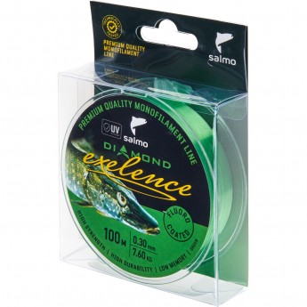 Леска монофильная SALMO DIAMOND EXELENCE FLUORO COATED Green 100/030 Леска монофильная SALMO DIAMOND EXELENCE FLUORO COATED Green 100/030