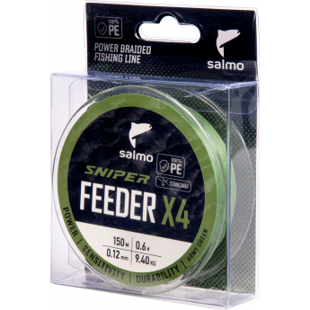 Шнур плетёный SALMO SNIPER х4 FEEDER BRAID Army Green 150/012 Шнур плетёный SALMO SNIPER х4 FEEDER BRAID Army Green 150/012